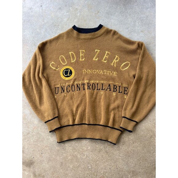 Vintage Code Zero Uncontrollable Attitude Knit Sweater M S3 - Picture 1 of 5